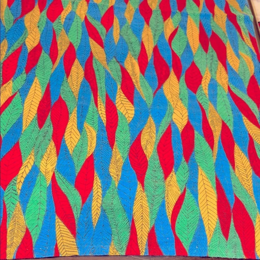 Vibrant Multicolor Leaves Tablecloth